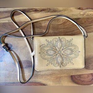 Brighton Banana Leather Crossbody Bag